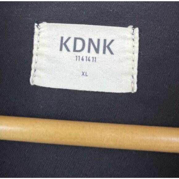 KDNK Denim Jacket Mens Extra Large Black Ripped Thrashed Paisley Grunge Rocker - Picture 3 of 7